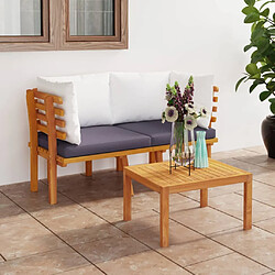 Canapé de jardin vidaXL - 2 places - Acacia
