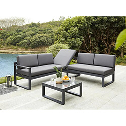 VENTE-UNIQUE PALAOS II Salon de jardin - Anthracite