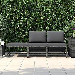 Avis VIDAXL Salon de jardin 3 pcs - Gris