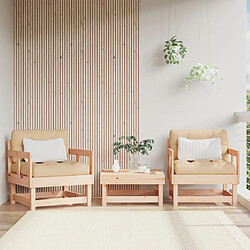 vidaXL Chaises de jardin 2 pcs - Bois massif de pin