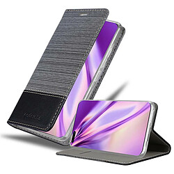 Cadorabo Huawei P40 PRO - Étui gris Étui porte carte - Look tissu et similicuir - Fermeture magnétique - Fonction stand