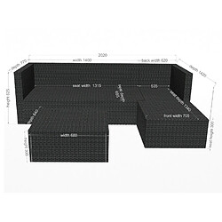 Avis Concept Usine Salon de jardin en résine tressée 4 places gris-gris foncé LECCI