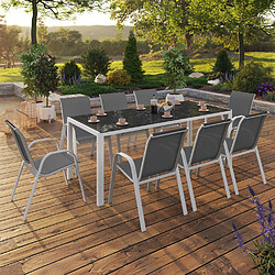 IDMARKET Salon jardin MADRID 190 cm