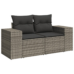 Acheter VIDAXL Salon de jardin 6 pcs - Gris Résine Tressée