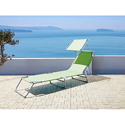 Beliani Chaise longue Vert FOLIGNO