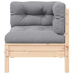 Avis vidaXL Canapé 2 places de jardin pin gris