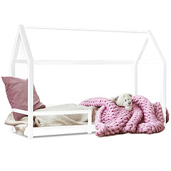 Idmarket Lit cabane 90x190 NESSI blanc