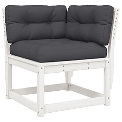 Acheter vidaXL Salon de jardin 6 pcs - Bois de pin massif - Blanc