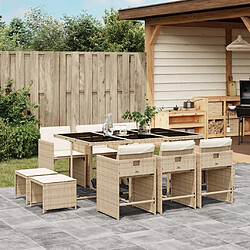 vidaXL Ensemble repas jardin Rotin