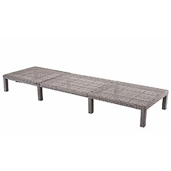 Avis Decoshop26 Chaise longue jardin - Gris foncé
