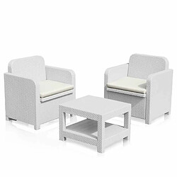 Grand Soleil Salon Giglio jardin - Fauteuils poly-rotin noir