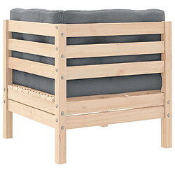 Acheter vidaXL Canapé 2 places de jardin pin gris