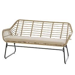 Hesperide Salon de jardin 4 places Lambada - 2 fauteuils, un canapé et 1 table basse - Beige