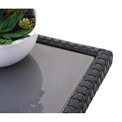 Decoshop26 Salon de jardin 2 places - Noir gris pas cher