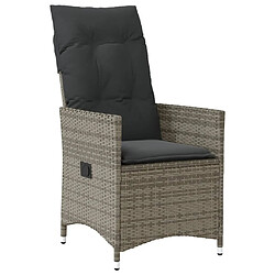 Avis VidaXL Ensemble à manger de jardin 7 pcs - Gris