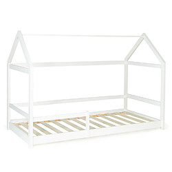 Acheter Idmarket Lit cabane 90x190 NESSI blanc
