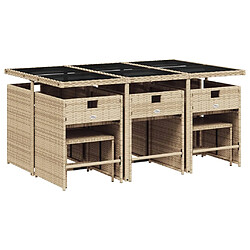 Avis vidaXL Ensemble repas jardin Rotin