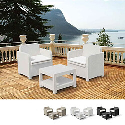 Grand Soleil Salon Giglio jardin - Fauteuils poly-rotin noir