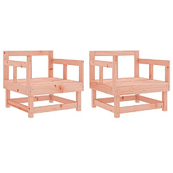 VIDAXL Chaises de jardin 2 pcs - Douglas
