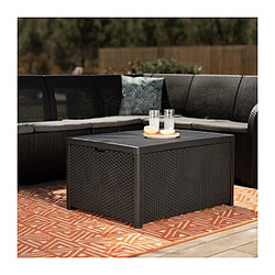 Allibert Canapé d'angle jardin 6 places - Gris graphite