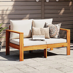 vidaXL Canapé de jardin 2 places - Acacia