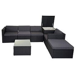 Acheter Decoshop26 Salon de jardin fauteuil et table - Gris foncé