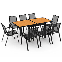 Idmarket MARKET Salon de jardin 8 pl