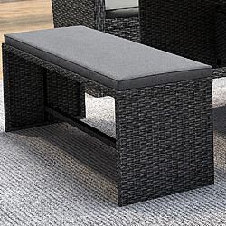 Acheter Concept Usine Salon de jardin 8 places en résine anthracite et coussins gris MOOREA