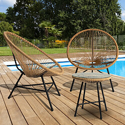 Idmarket Market Salon de jardin IZMIR - Beige