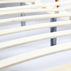 Idmarket OSLO Lit Double 140x190 Rose Clair pas cher