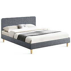 Idmarket Lit scandinave Balta 140x190 cm - Gris