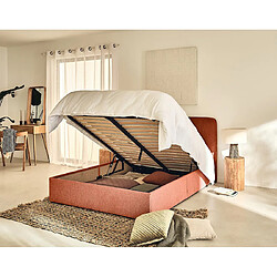 Avis Bestmobilier Goyave - lit coffre - 140x190 - en tissu - sommier inclus
