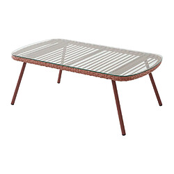 VENTE-UNIQUE Table basse LOUSINI - Terracotta