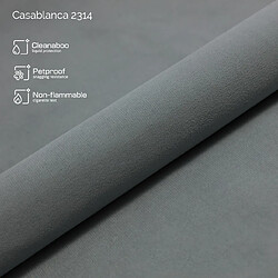 TRADA PALERMO - Lit coffre avec matelas 140x200 - Gris pas cher