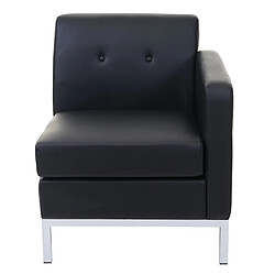 Mendler Fauteuil HWC-C19 - Noir Similicuir