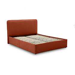 Bestmobilier Goyave - lit coffre - 140x190 - en tissu - sommier inclus pas cher