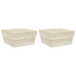 VidaXL Tables de jardin - Bois d'épicéa