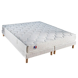 Mes Ensemble Matelas latex 160x200 + Sommier bois