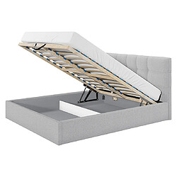 Bestmobilier Mael - lit coffre - 160x200 - en tissu - sommier inclus