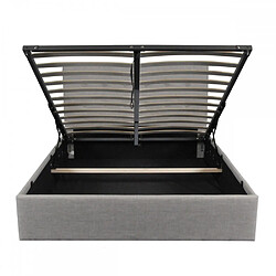 Avis Le Quai Des Affaires Lit coffre PARMA 140x190 + 1 sommier / Gris clair
