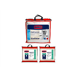 Pack DODO couette 240 x 260 cm anti-transpirante + 2 oreillers 60 x 60 cm effet rafraîchissant FRESH CONTROL