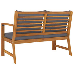 Avis vidaXL Banc de jardin avec coussin - Bois d'acacia