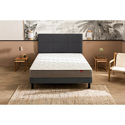 Epeda Ensemble Dépaysant 140x200 Ensemble literie - Matelas Multispire - Sommier Confort Ferme - Indépendance de couchage excellente