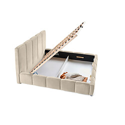 Avis BESTMOBILIER Torreon - Lit Coffre - 140x200 cm - Beige