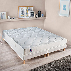 Mes Ensemble Matelas latex 160x200 + Sommier bois