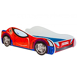 kobi SPIDER 160 cm Lit enfant - Forme voiture - Matelas inclus - Structure résistante