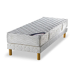 Ensemble MES Matelas Ressorts Biconiques 80x190 cm