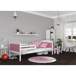 Kids Literie Lit Enfant Mati 90x190 - blanc-rose