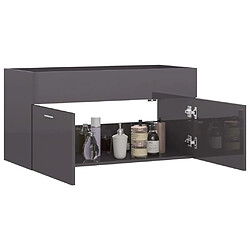 Acheter VIDAXL Armoire d'évier - Gris brillant