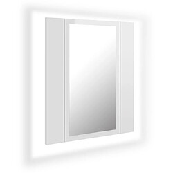 Armoire à miroir LED Helloshop26 - Blanc brillant 40 x 12 x 45 cm